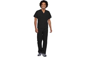 Cherokee Unisex Scrub Set for Men & Women, V-Neck Top & Drawstring Cargo Pant, Easy Care & Fade Resistant – CK00044C