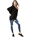 GLOSTORY Women's Casual Long Sleeve Loose Blouses Batwing Sleeve Off Shoulder T-Shirt Tops 2695