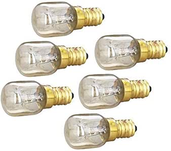 E14 Bombillas de laton para microondas 25W 22x55mm 6PCS, foco