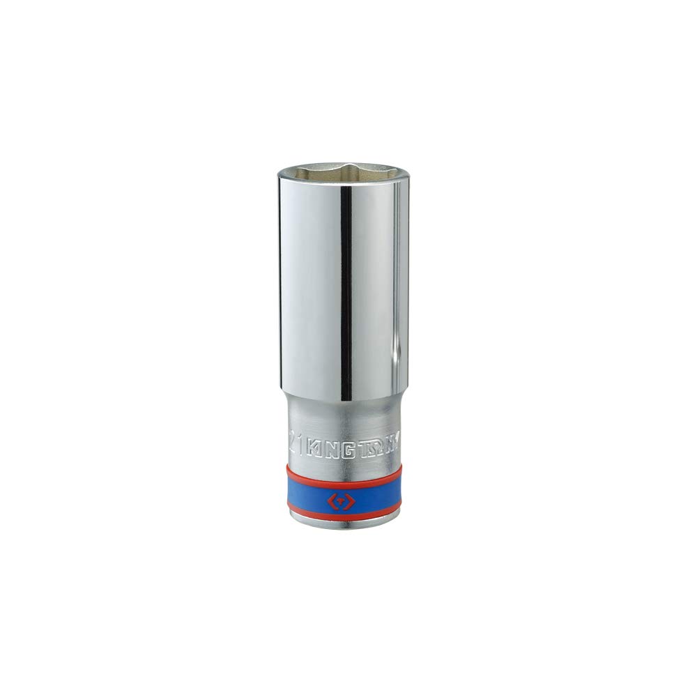 KING TONY 423522M Socket Long 1/2" L:77mm 22mm for DIYers & Professionals, Ideal for Repair and Installation tasks, 77mm, 22mm