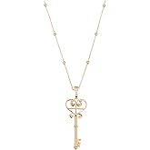 Pikvyo Elegant Gold Key Pendant Necklace for Women, Dainty Layering Chain Jewelry Gift for Her Timeless Accessory for Every Occasion