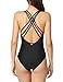 Betticoo Women's Crisscross Back One Piece Swimsuit Swimwear Bathing Suits Black L