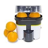 Turbo-exprimidor Cecojuicer Zitrus de doble cabezal que también corta la fruta.