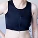 Vinaka Plus Size Zip Up Super Flat Chest Binder Lesbian Tomboy (XL, Black)