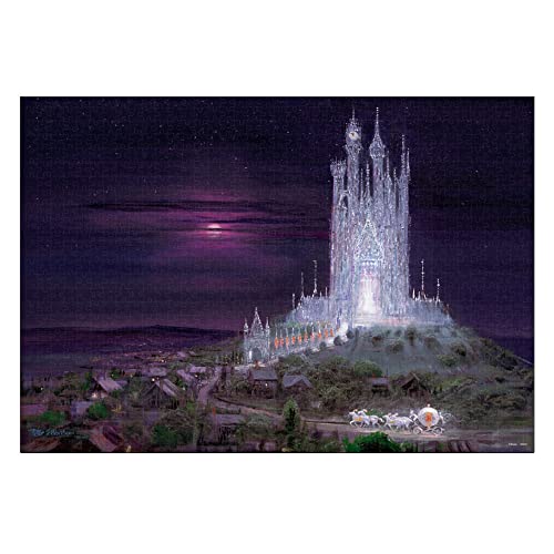 テンヨー(Tenyo) 【日本製】 1000ピース ジグソーパズル ディズニー シンデレラ Glass Castle (51x73.5cm) D-1000-093 キャンバス調 スペシャルアートコレクション のり付き ヘラ付き サービスカード付き