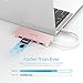 LENTION USB C Hub with 4K HDMI, 3 USB 3.0, SD/TF Card Readers Compatible MacBook Pro 13/15 (Thunderbolt 3), 2018 2019 Mac Air, Surface Book 2/Go, Chromebook, Multi-Port Adapte (Rose Gold)
