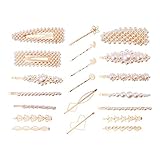 20Pcs Pearls Hair Clips for Women Girls, Hairpins, Headwear Barrette, Fashion Sweet Artificial Pearl Barrettes, Styling Tools Accessories for Holiday/Party/Wedding/Daily Life, Nice Gifts