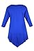 Curvylicious Women's Plus Size 3/4 Sleeve Round Neck Tunic Top
