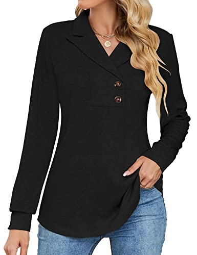 Micoson Lapel Tunic Sweatshirt