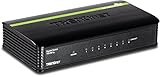 TRENDnet 8-Port Unmanaged Gigabit Switch, GREENnet, Desktop, Plastic Housing, 16 Gbps Switching Capacity, TEG-S81g