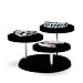 Oirlv Velvet Jewelry Towers Display Stand Organizer Rack for Bracelet,Bangle,Watch,Rings Earrings,Jewellery Holder (3 Tier,Black)