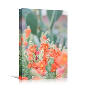 signwin Canvas Wall Art Red Fields Bohemian Colorful...