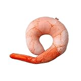 Kerchair Shrimp Meat U Shaped Neck Pillow Throw Pillow Cushion Plush Toy