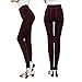 Romastory Winter Warm Women Velvet Elastic Leggings Pants (Wine red) one size