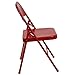 Flash Furniture HERCULES Series Triple Braced & Double Hinged Red Metal Folding Chair