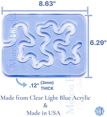 Meander Stipple Quilting Ruler Template Design For Free Motion Quilting On Domestic Machine Amazon Com Au Kitchen