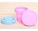 Hoocozi Collapsible Silicone Cup, Foldable Sterilizing Cup for Moon Cup, Pack of 2(Blue and Pink)