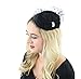 The Kate Pillbox Fascinator Hat with Hair Clip for Adults Women Teens Girls (Black)