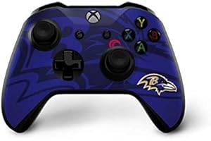 Skinit Decal Gaming Skin Compatible with Xbox One X Controller - Officially Licensed NFL Baltimore Ravens Double Vision Design