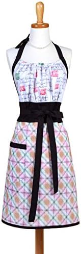 Womens Kitchen Apron in Love Letters with Plaid