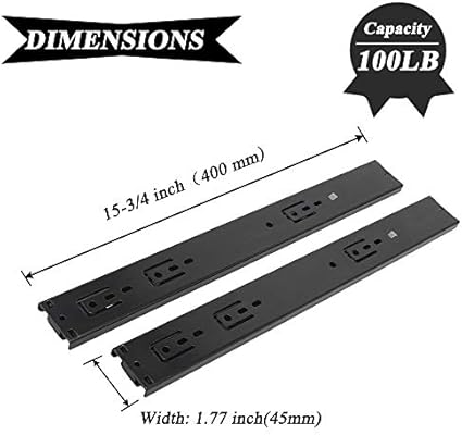 6 Pairs Probrico Furniture Hardware Soft Close Slide Mount Drawer