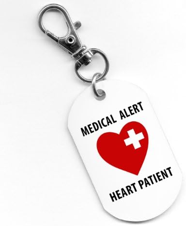 Medical Alert HEART PATIENT 1 x 2 inch Aluminum Dog Tag