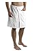 BY LORA Terry Cotton Mens Wrap Towels for Spa Swimming Pool Shower and Bath - White Color - One Size