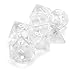 7 Die Polyhedral Dice Set - Astral Echoes (Translucent Colorless) with Velvet Pouch by Wiz Dice