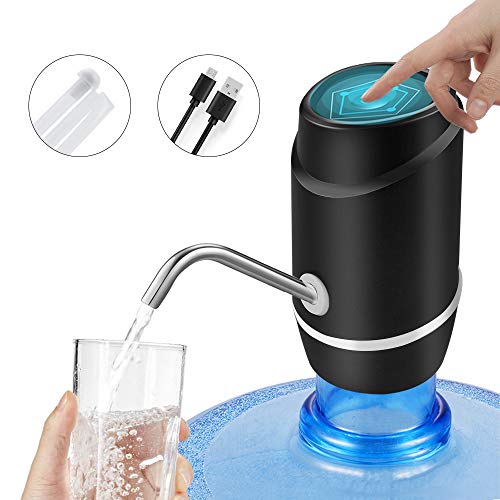 Water Bottle Pump, KOMAKE 5 Gallon Water Pump Dispenser USB Charging Electric Drinking Water Dispenser Portable Water Bottle Dispenser Switch for 2-5 Gallon - Thumbnail 7