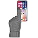 DG Hill Warm Texting Gloves For Women, Cable Knit Touchscreen Winter Text Gloves Cute & Cozy Fleece Lining,Charcoal Gray,OS