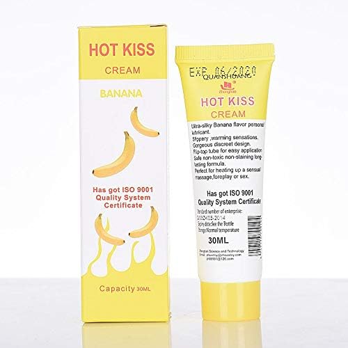 1 piece HOT KISS Lubricant Banana Body Cream Edible Safety Lubrication Enticement Oil Grease For Anus Body Massage Oil Love Liquid 30ML