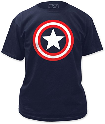 Captain America - Shield on Navy T-Shirt Size XL