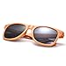 8 Pack Orange Square Adult / Teens Party Sunglasses Bulk Wholesale