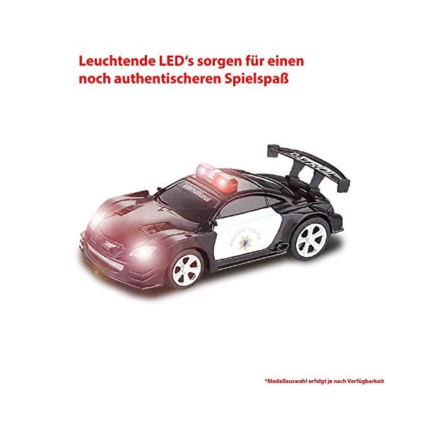 HSP Himoto RC ferngesteuertes Mini Polizei Auto Fahrzeug im 1:58 Maßstab mit Fernsteuerung und coolem Sirene und… – Bild 3