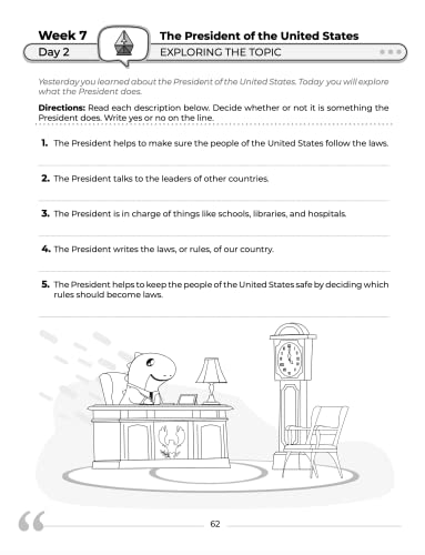Kindergarten Social Studies: Daily Practice Workbook | 20 Weeks of Fun Activities | History | Civic and Government | Geography | Economics | + Video ... Each Question (Social Studies by ArgoPrep)