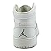 Nike Jordan Kids Air Jordan 1 Mid BG White/Cool Grey/White Basketball Shoe 5 Kids US