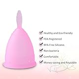 LEASEN Menstrual Cup-Health Care Soft Silicone Lady Cup-A Perfect Feminine Alternative to Sanitary Napkins(Pink,Small)