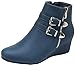 Dream Pairs New Women's GHILE Fashion Double Buckle Side Zipper Platform Wedge Heel Shoes Booties