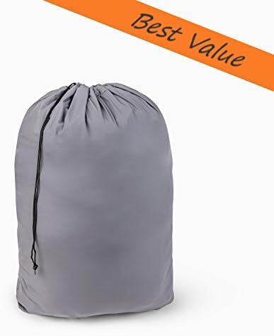Large Nylon Laundry Bag 30” x 40” Rip and Tear Resistant Material with Drawstring Closure - Assorted Colors and Patterns (2)
