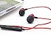 BRAINWAVZ Delta Red Bass Earbuds with Microphone & Remote for Apple iPhone & Android Phones