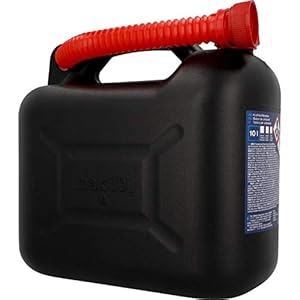 Cartrend 73851 Jerrycan met schenktuit en VN-goedkeuring, voor alle brandstofsoorten, 10 liter