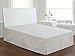 Luxury Hotel Tailored Bed Skirt, Box Pleats, 14 Inch Drop, Twin, White
