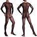 Men's Adult Stocking Full Body Ultra-thin Pantyhose Transparent Novelty Sexy (Black)