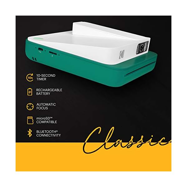 KODAK Smile Classic Sofortbilddigitalkamera + Bluetooth (Grün), 16MP, 35 Drucke/Aufladung – Starter-Pack 3,5 x 4,25 Zoll… – Bild 4