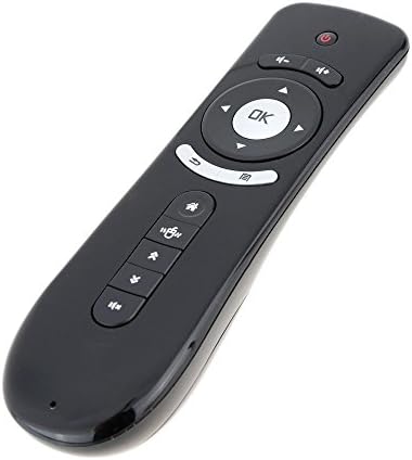 JIAEN T2 2.4G Wireless Air Fly 3D Motion Stick Mouse Remote Control for PC, Smart TV, MAG 254 250 256 IPTV Set Top Box, Android TV Box, Media Player (Black)