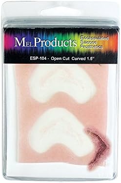 MEL Products Encapsulated Silicone Prosthetic ESP 104 Open Cut Curved 1.5”