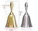 Metal Tea Hand Bell, Christmas Jingle Bell Gold Plated Hand hold Loud Call Service Bell Alarm (Gold)