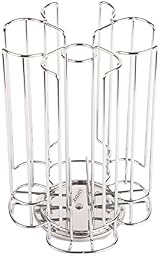 EXZACT Coffee Capsule Stand Rotating Tower for Tassimo 52 Caps Chrome view 3