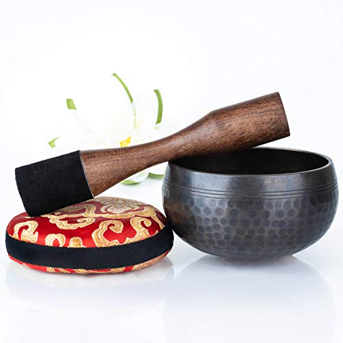 Tibetan Singing Bowl Set Easy to Play Creates Beautiful Sound for