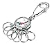 Troika BIRDIE – #KYR01-A117 – Keyring with carabiner hook – 6 exchangeable rings – metal– shiny – chrome plated – multicoloured original